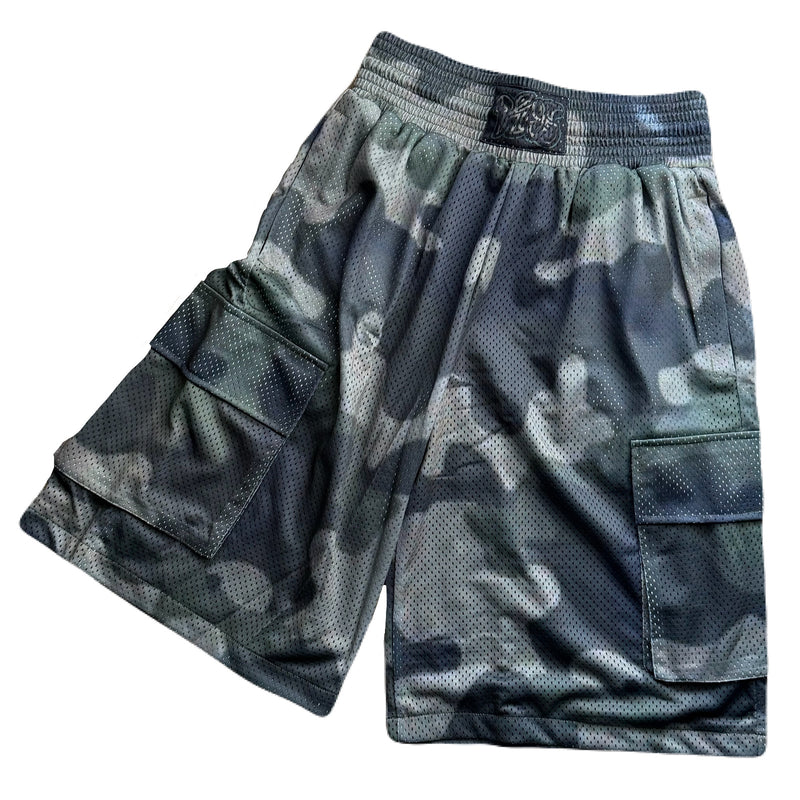 Mesh Camo Cargo Lounge Shorts