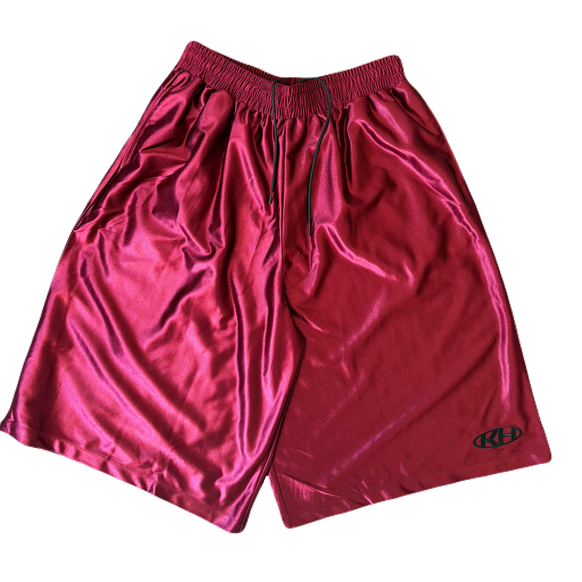 Wine Red Hoop Shorts