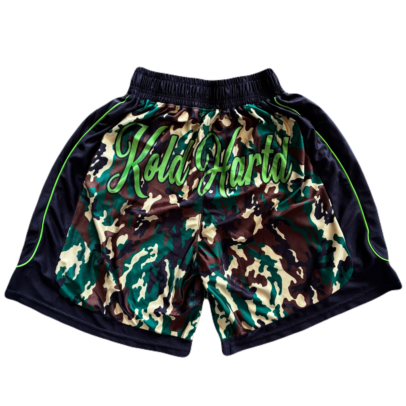 “Green Camo” Hoop Shorts